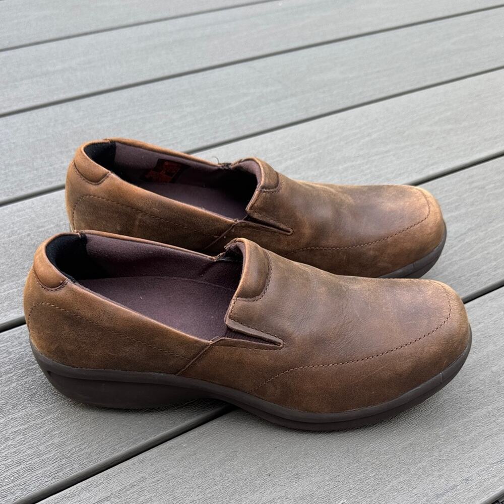 Red Wing Worx Womens 10 Brown Leather Occupational Loafers Slip On Comfort Shoes